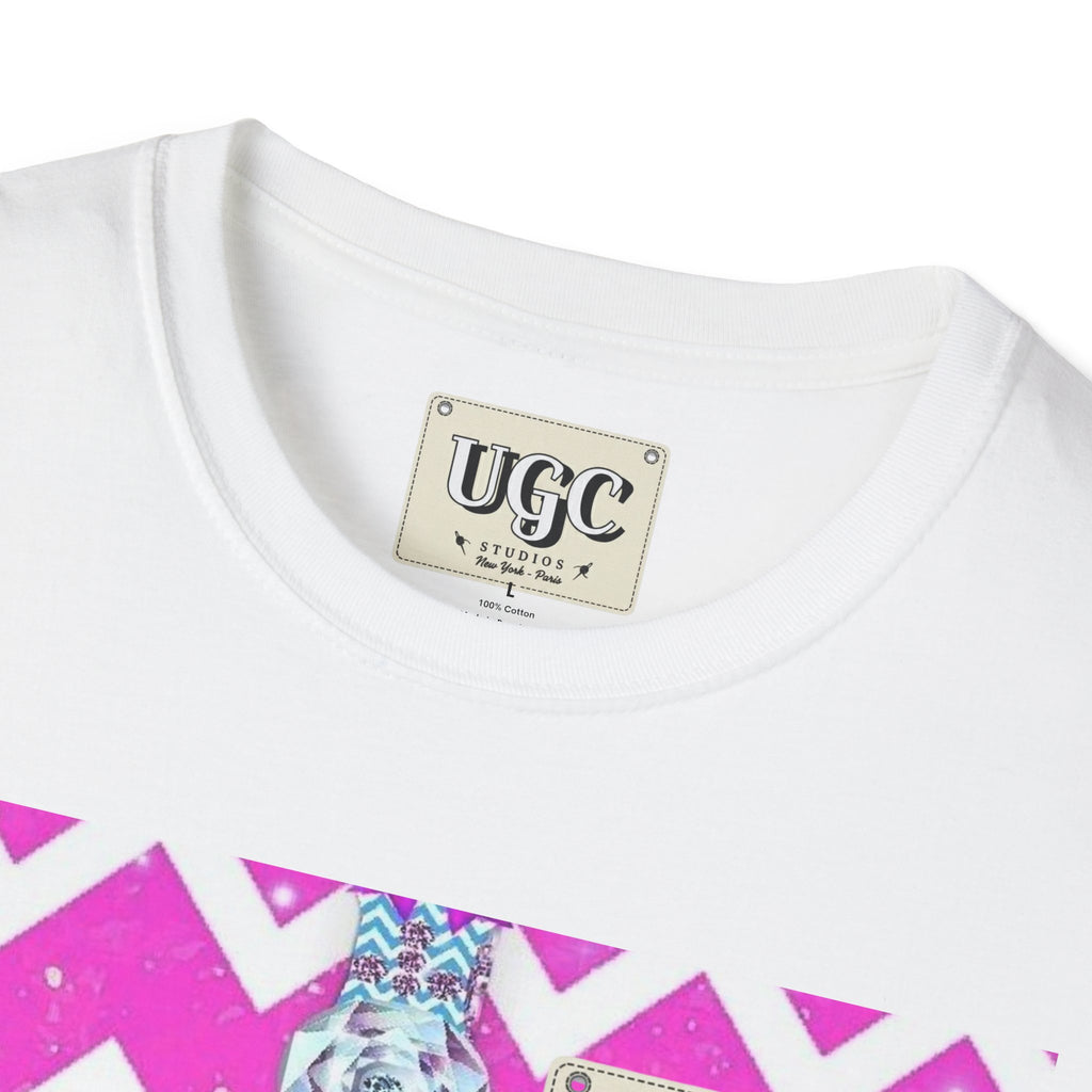 Unisex Softstyle T-Shirt UGC designer Brand Womens or Mens Pink Lips