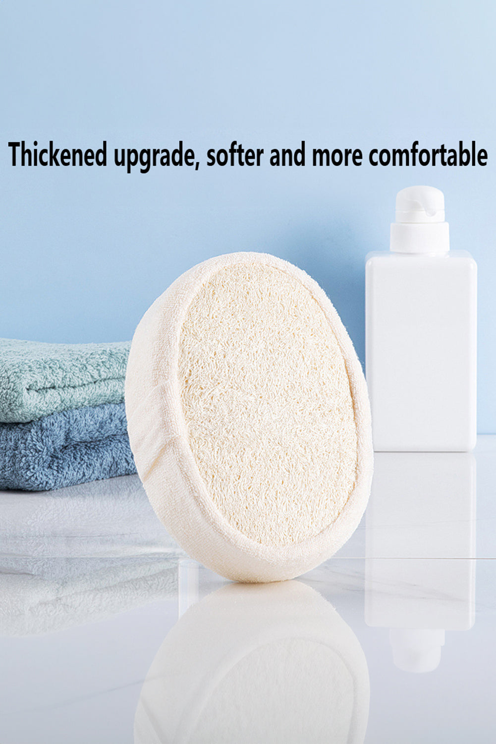 White Loofah Sponge Bath Towel Wipe