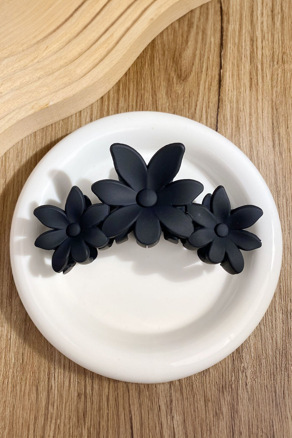Black Flower Hair Claw Clip