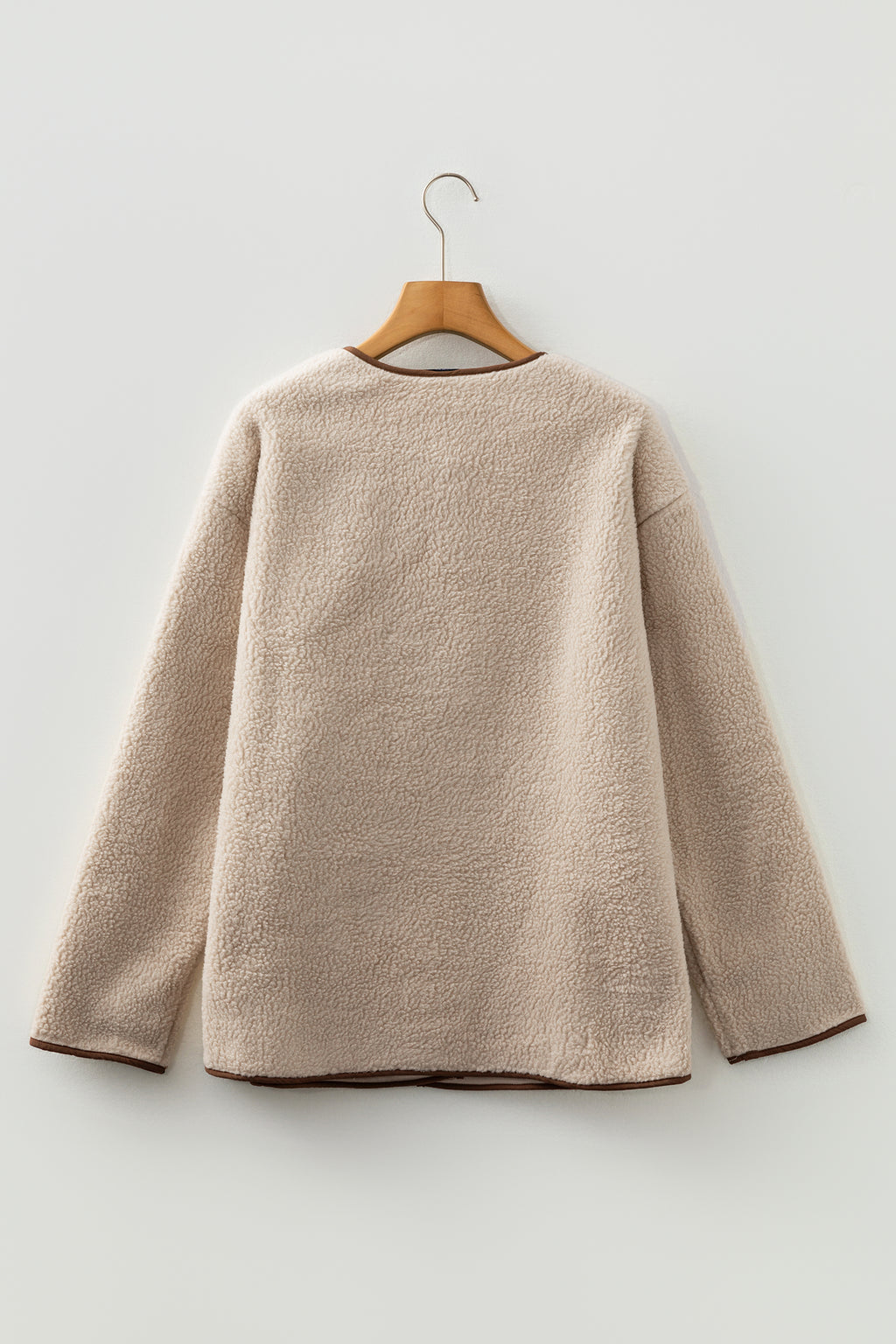 Apricot Toggle Button Teddy Coat