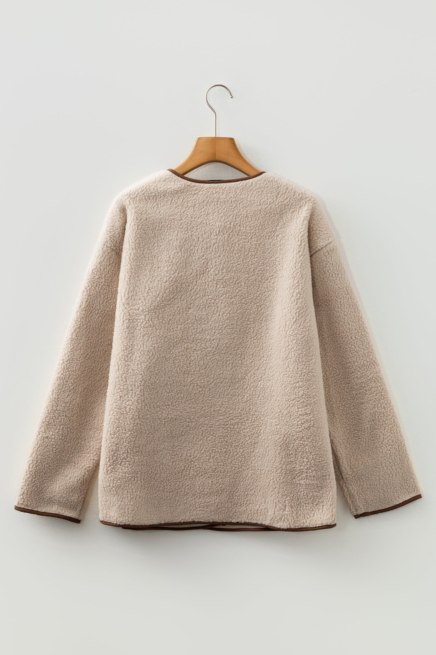 Apricot Toggle Button Teddy Coat