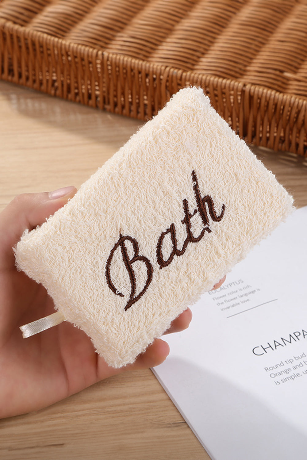 White Natural Loofah Bath Sponge